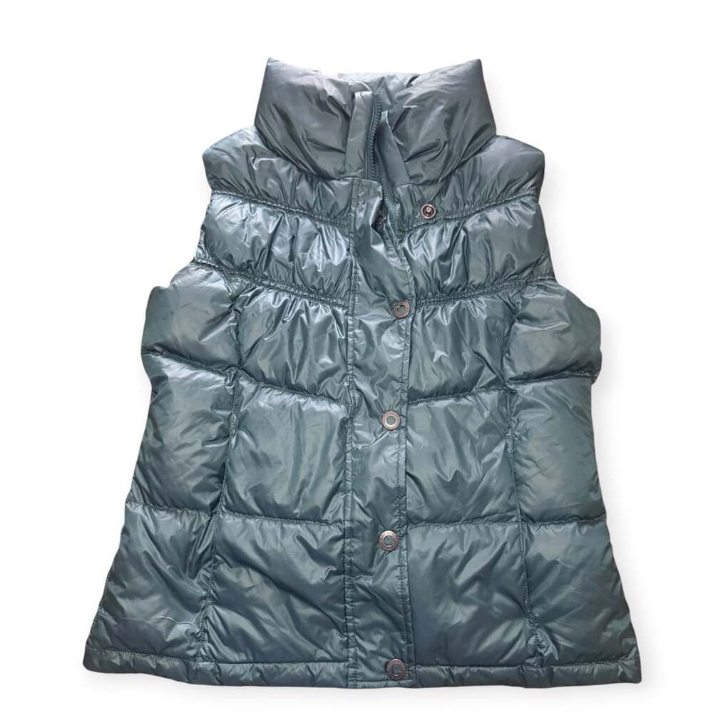 prAna Milly Down Puffer Vest Women’s M Teal Blue Green 650 Fill Quilted